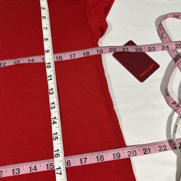 NEW Tommy John [‎ Womens XS ] Pajama Tee Top in Haute Red - Picture 3 of 16